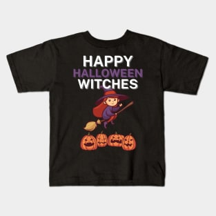 Happy halloween witches Kids T-Shirt